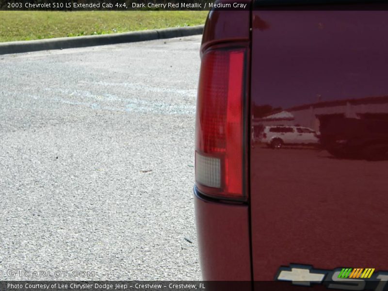 Dark Cherry Red Metallic / Medium Gray 2003 Chevrolet S10 LS Extended Cab 4x4