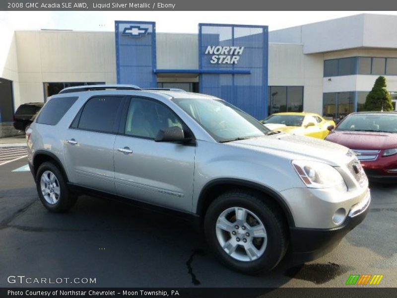 Liquid Silver Metallic / Ebony 2008 GMC Acadia SLE AWD