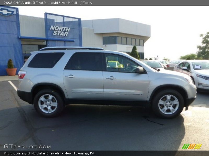 Liquid Silver Metallic / Ebony 2008 GMC Acadia SLE AWD