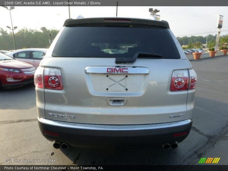 Liquid Silver Metallic / Ebony 2008 GMC Acadia SLE AWD