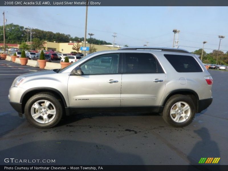 Liquid Silver Metallic / Ebony 2008 GMC Acadia SLE AWD