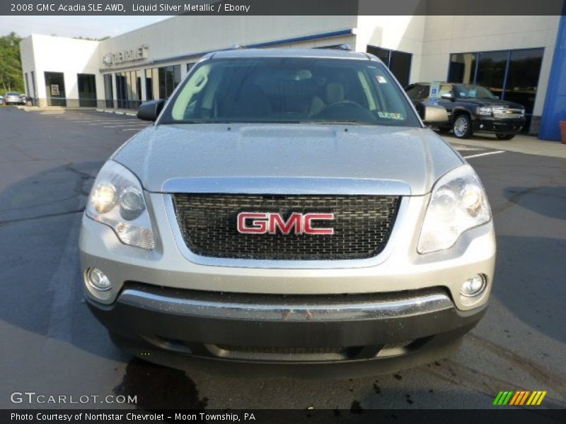 Liquid Silver Metallic / Ebony 2008 GMC Acadia SLE AWD