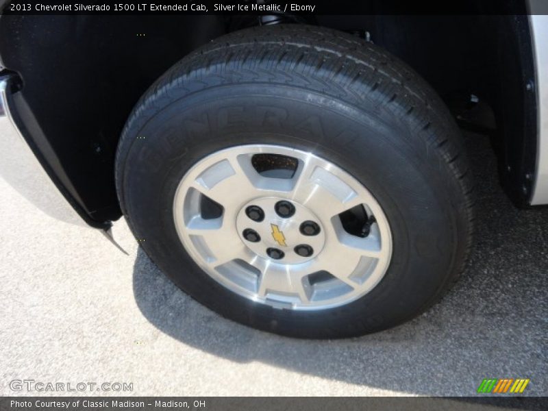 Silver Ice Metallic / Ebony 2013 Chevrolet Silverado 1500 LT Extended Cab