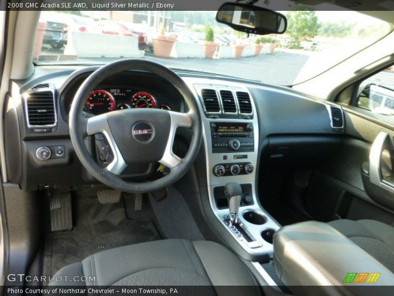 Liquid Silver Metallic / Ebony 2008 GMC Acadia SLE AWD