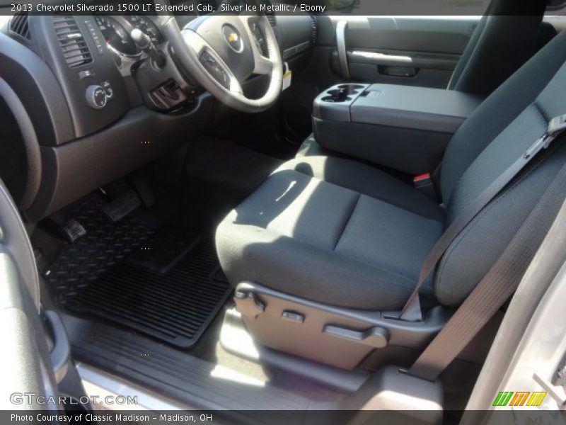 Silver Ice Metallic / Ebony 2013 Chevrolet Silverado 1500 LT Extended Cab