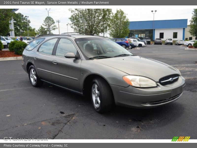 Spruce Green Metallic / Medium Parchment 2001 Ford Taurus SE Wagon