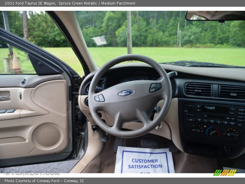 Spruce Green Metallic / Medium Parchment 2001 Ford Taurus SE Wagon