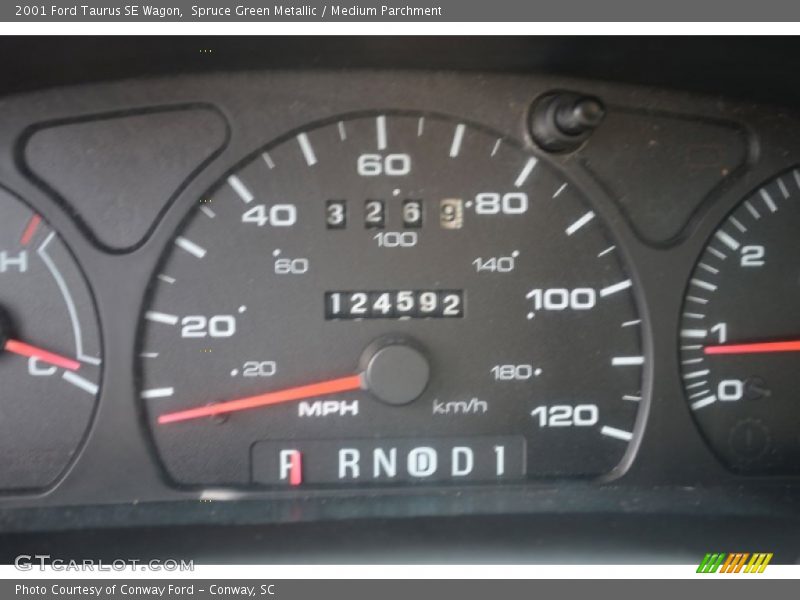 Spruce Green Metallic / Medium Parchment 2001 Ford Taurus SE Wagon