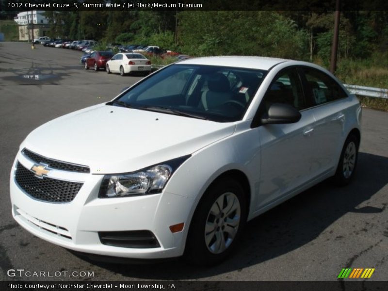 Summit White / Jet Black/Medium Titanium 2012 Chevrolet Cruze LS