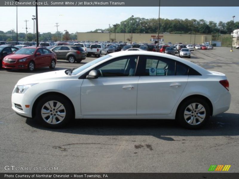 Summit White / Jet Black/Medium Titanium 2012 Chevrolet Cruze LS