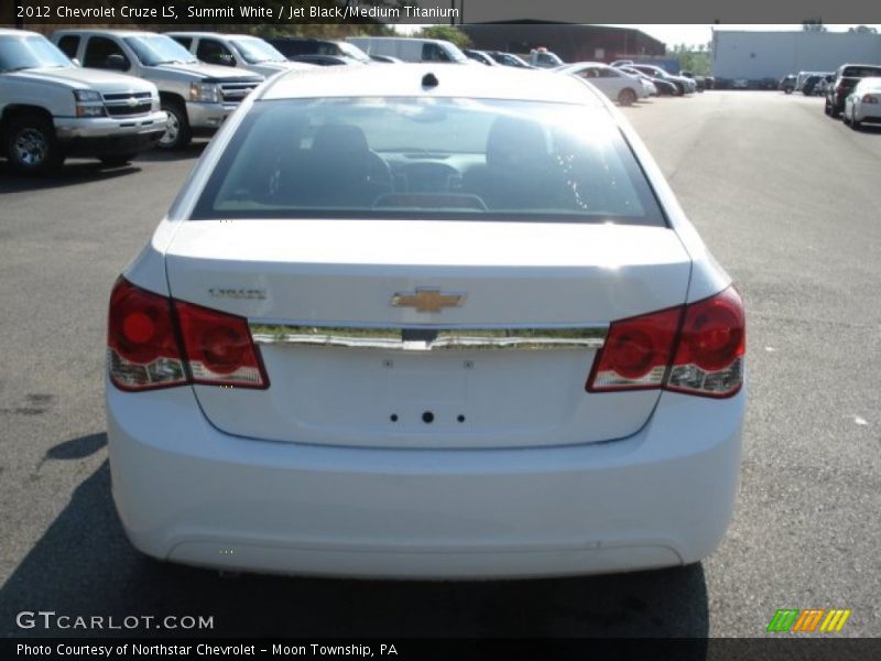 Summit White / Jet Black/Medium Titanium 2012 Chevrolet Cruze LS
