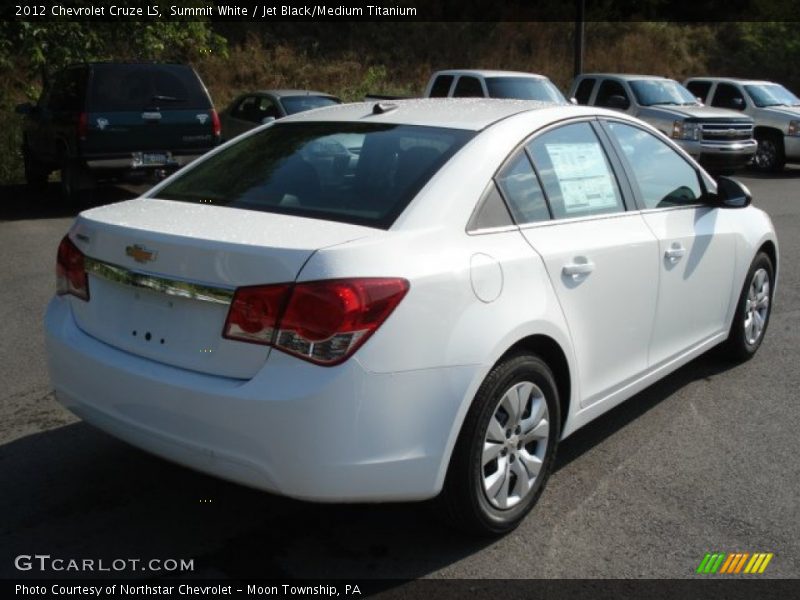 Summit White / Jet Black/Medium Titanium 2012 Chevrolet Cruze LS