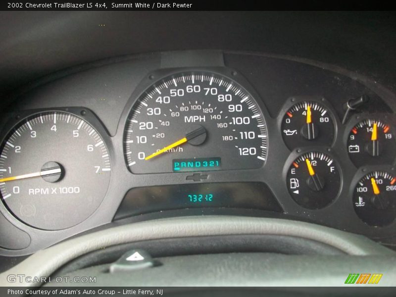 Summit White / Dark Pewter 2002 Chevrolet TrailBlazer LS 4x4