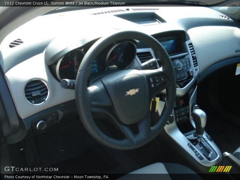 Summit White / Jet Black/Medium Titanium 2012 Chevrolet Cruze LS