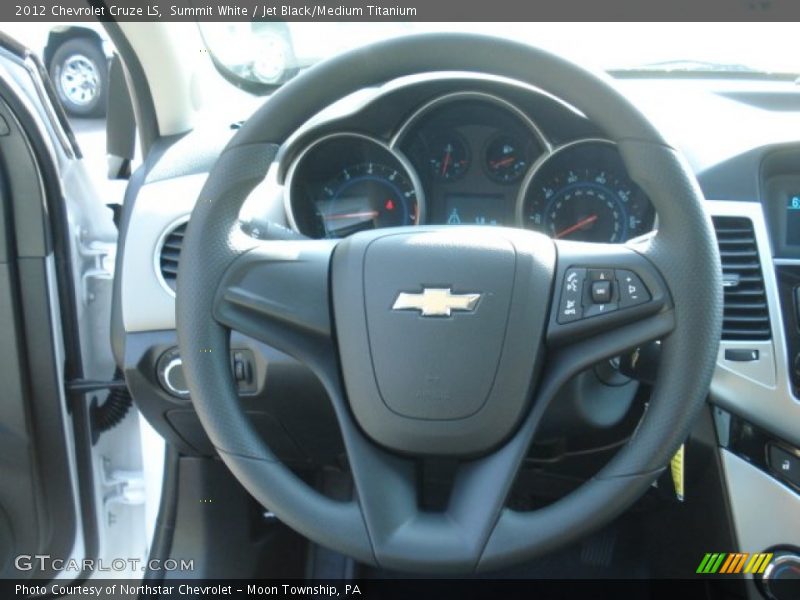 Summit White / Jet Black/Medium Titanium 2012 Chevrolet Cruze LS