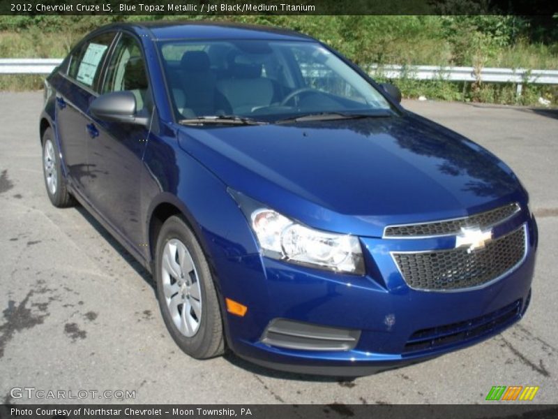 Blue Topaz Metallic / Jet Black/Medium Titanium 2012 Chevrolet Cruze LS