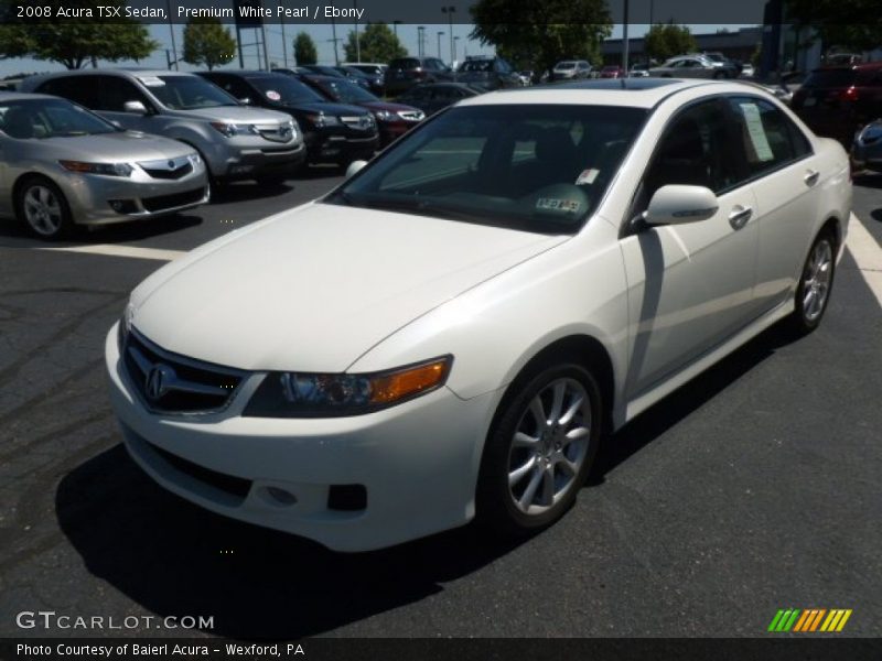 Premium White Pearl / Ebony 2008 Acura TSX Sedan