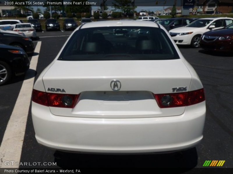 Premium White Pearl / Ebony 2008 Acura TSX Sedan
