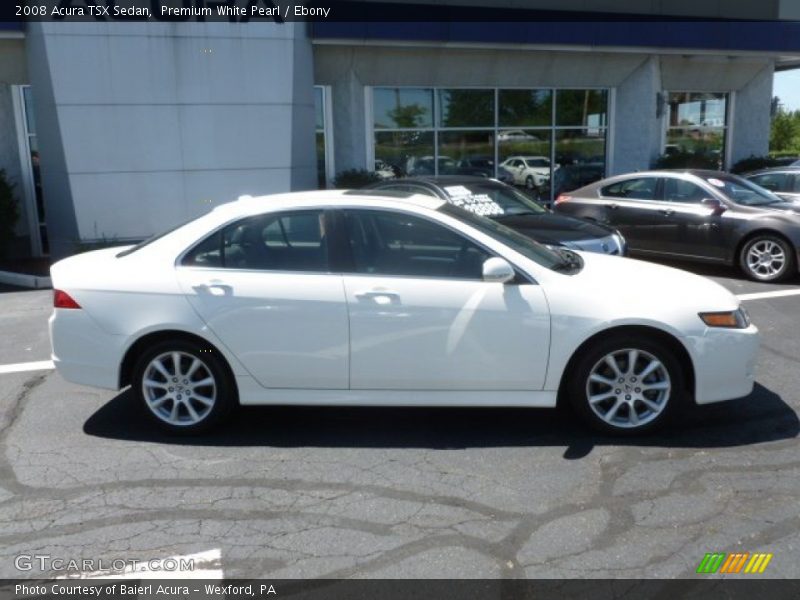 Premium White Pearl / Ebony 2008 Acura TSX Sedan