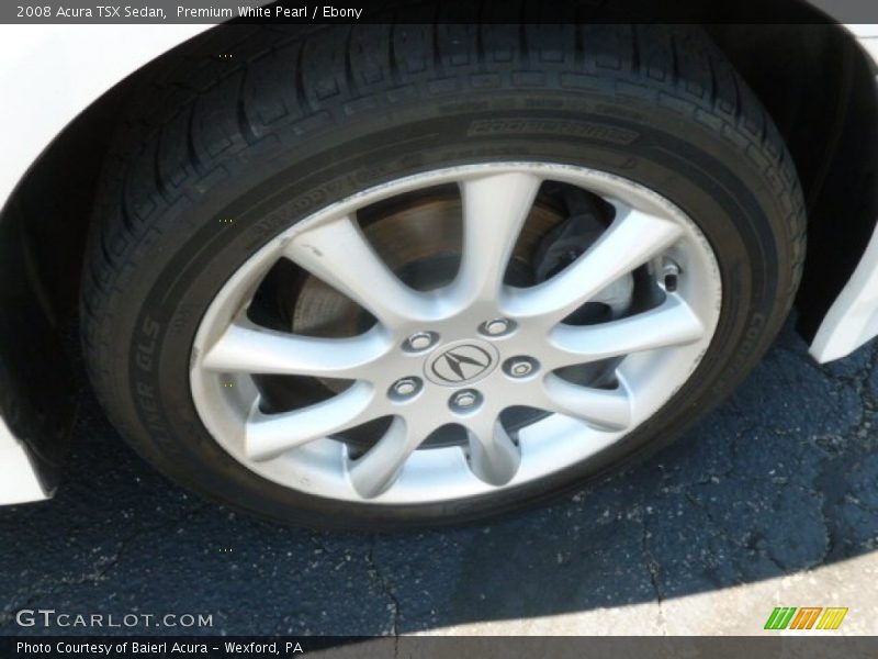 Premium White Pearl / Ebony 2008 Acura TSX Sedan