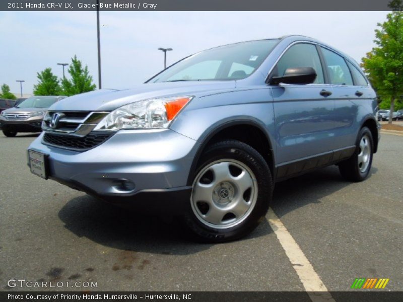 Glacier Blue Metallic / Gray 2011 Honda CR-V LX