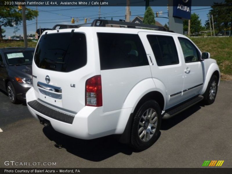 Avalanche White / Cafe Latte 2010 Nissan Pathfinder LE 4x4