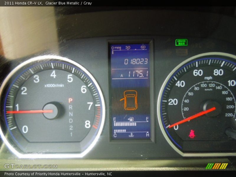 Glacier Blue Metallic / Gray 2011 Honda CR-V LX