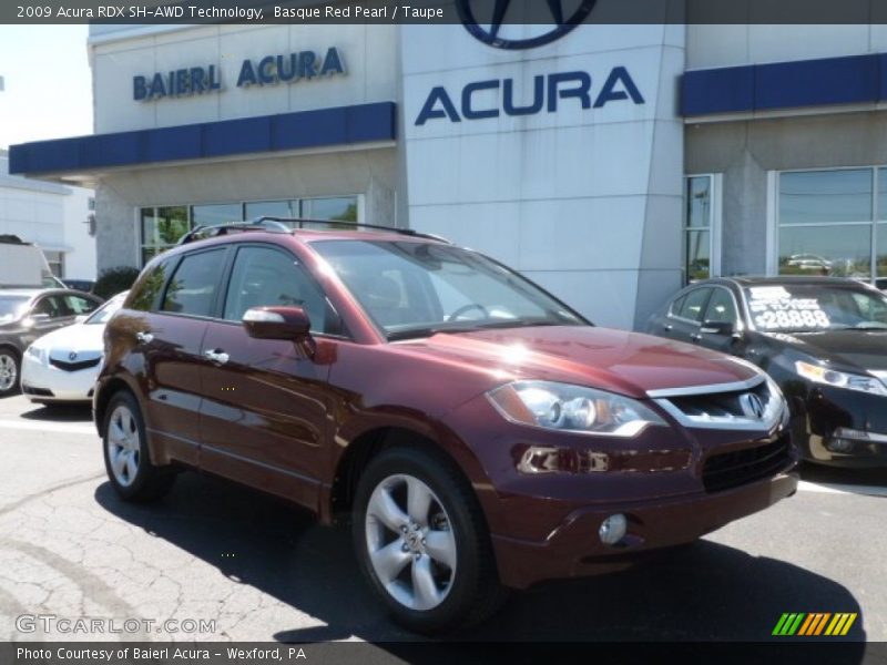 Basque Red Pearl / Taupe 2009 Acura RDX SH-AWD Technology