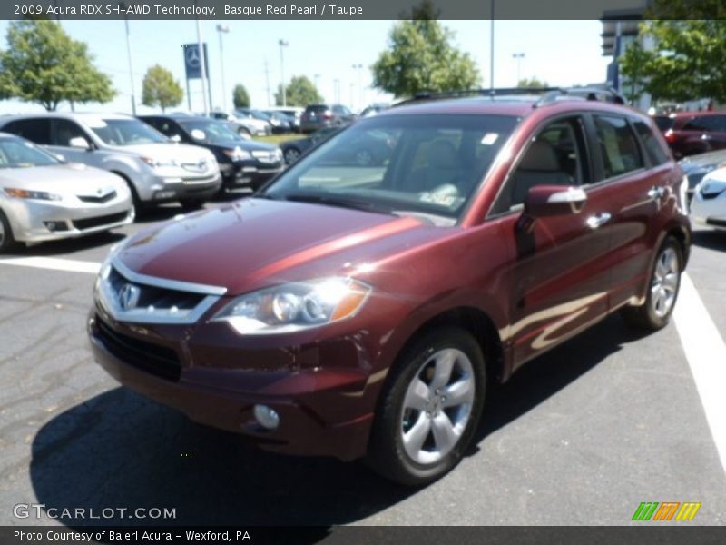 Basque Red Pearl / Taupe 2009 Acura RDX SH-AWD Technology