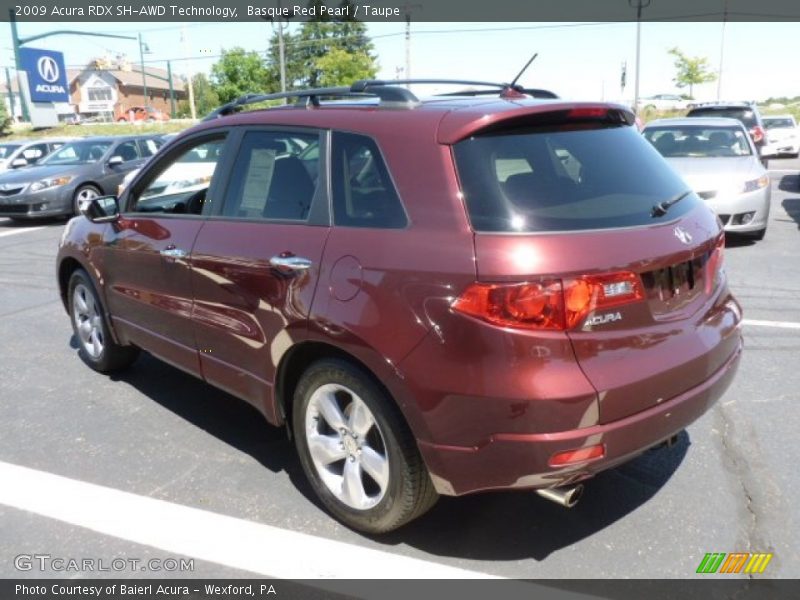 Basque Red Pearl / Taupe 2009 Acura RDX SH-AWD Technology