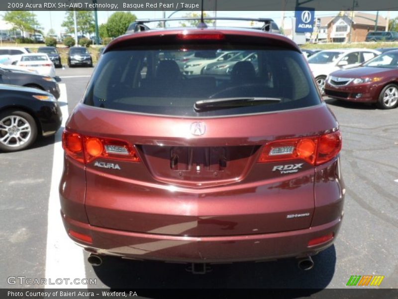 Basque Red Pearl / Taupe 2009 Acura RDX SH-AWD Technology