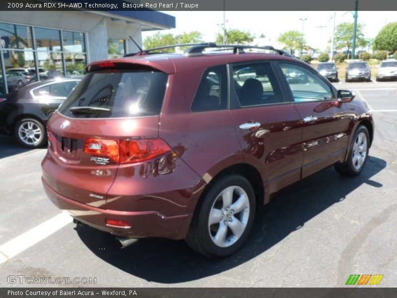 Basque Red Pearl / Taupe 2009 Acura RDX SH-AWD Technology