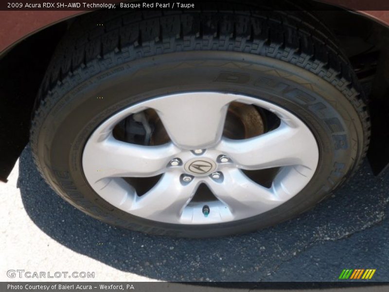Basque Red Pearl / Taupe 2009 Acura RDX SH-AWD Technology