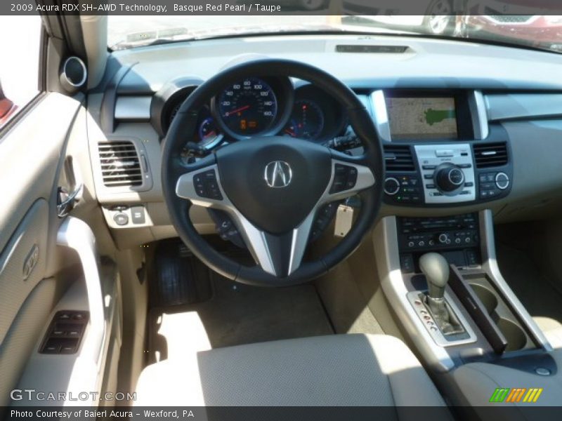 Basque Red Pearl / Taupe 2009 Acura RDX SH-AWD Technology