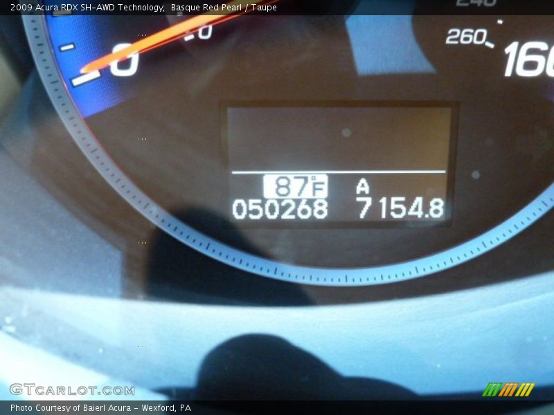 Basque Red Pearl / Taupe 2009 Acura RDX SH-AWD Technology