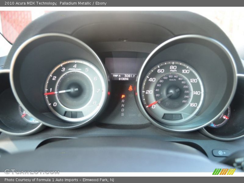 Palladium Metallic / Ebony 2010 Acura MDX Technology