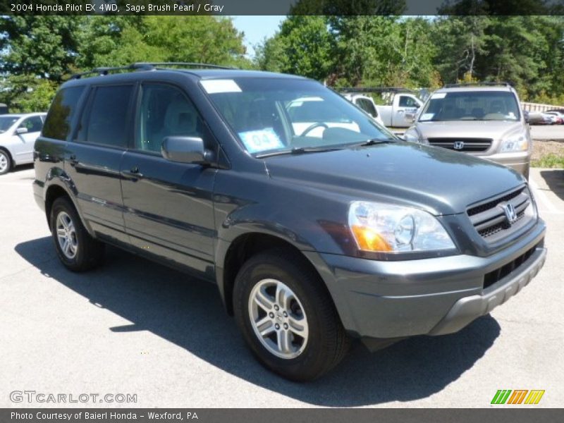Sage Brush Pearl / Gray 2004 Honda Pilot EX 4WD
