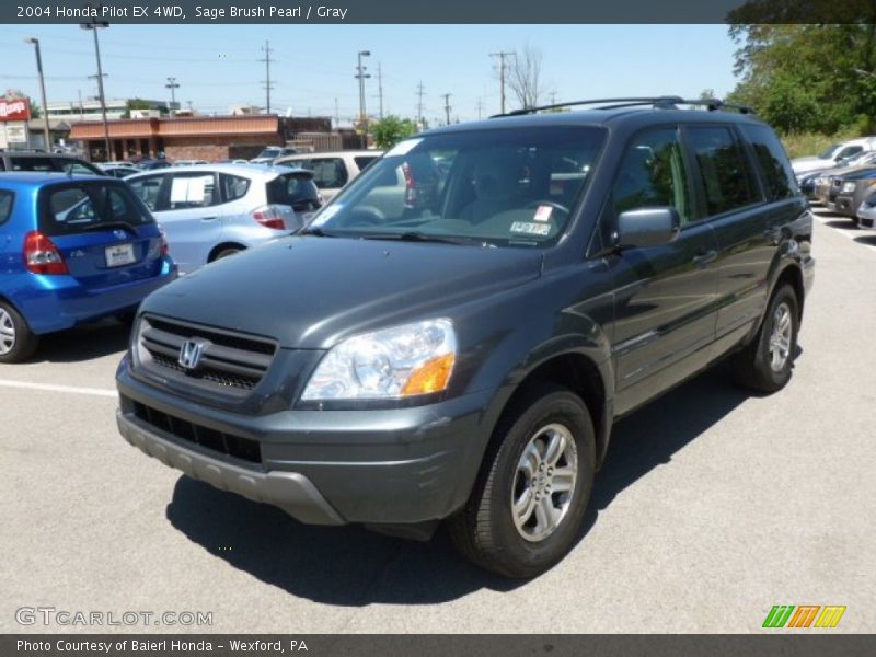 Sage Brush Pearl / Gray 2004 Honda Pilot EX 4WD