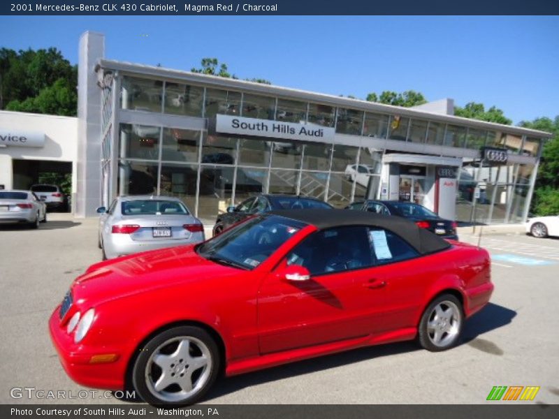 Magma Red / Charcoal 2001 Mercedes-Benz CLK 430 Cabriolet