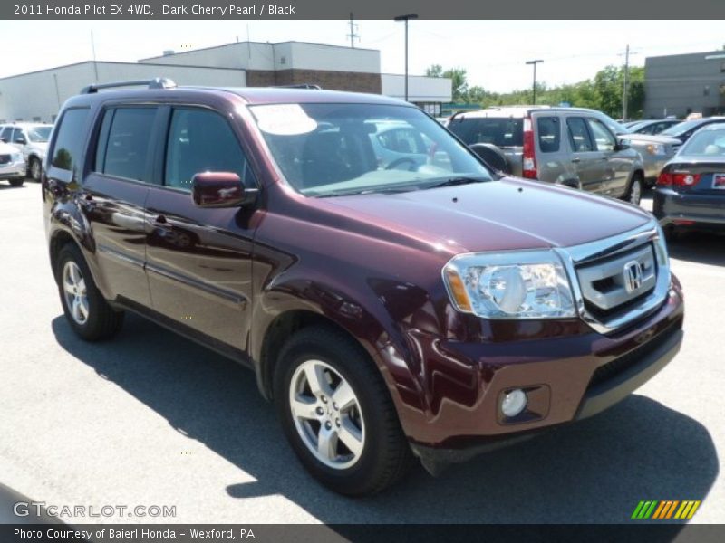 Dark Cherry Pearl / Black 2011 Honda Pilot EX 4WD