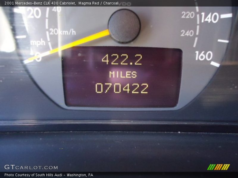 Magma Red / Charcoal 2001 Mercedes-Benz CLK 430 Cabriolet