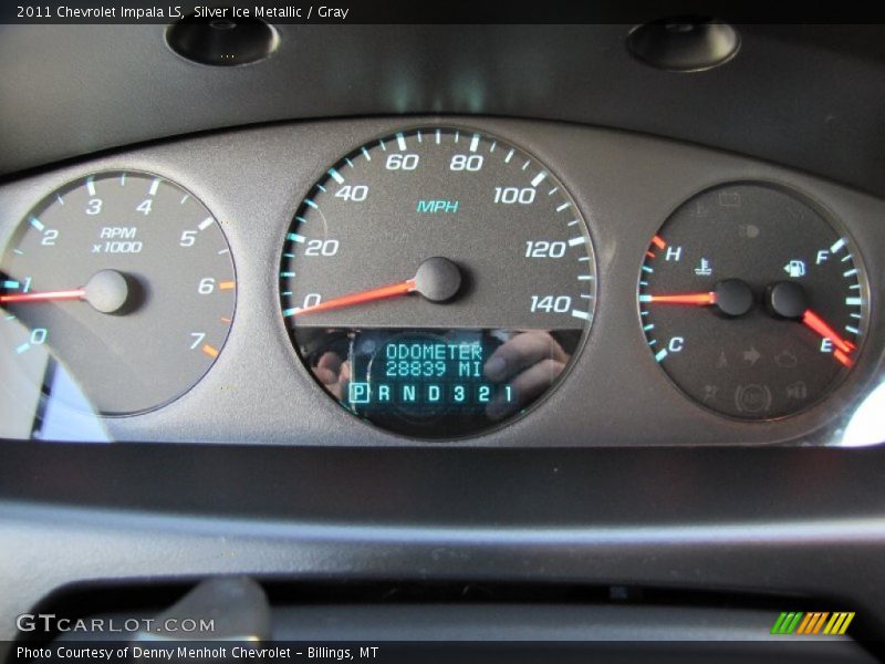 Silver Ice Metallic / Gray 2011 Chevrolet Impala LS