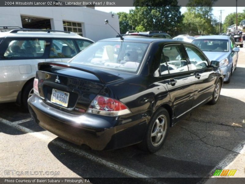 Labrador Black Pearl / Black 2004 Mitsubishi Lancer OZ Rally