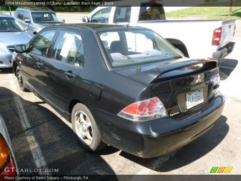 Labrador Black Pearl / Black 2004 Mitsubishi Lancer OZ Rally