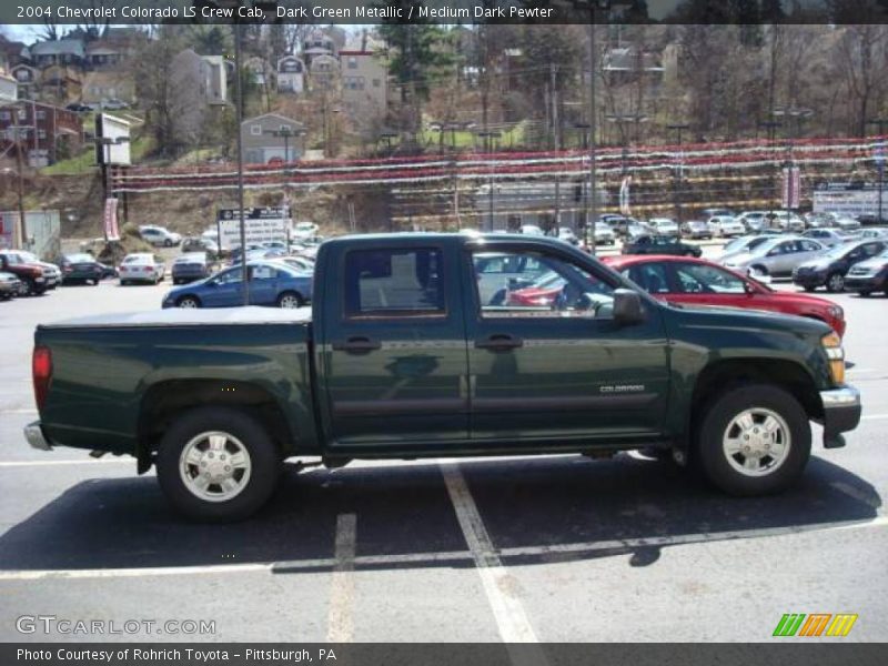 Dark Green Metallic / Medium Dark Pewter 2004 Chevrolet Colorado LS Crew Cab