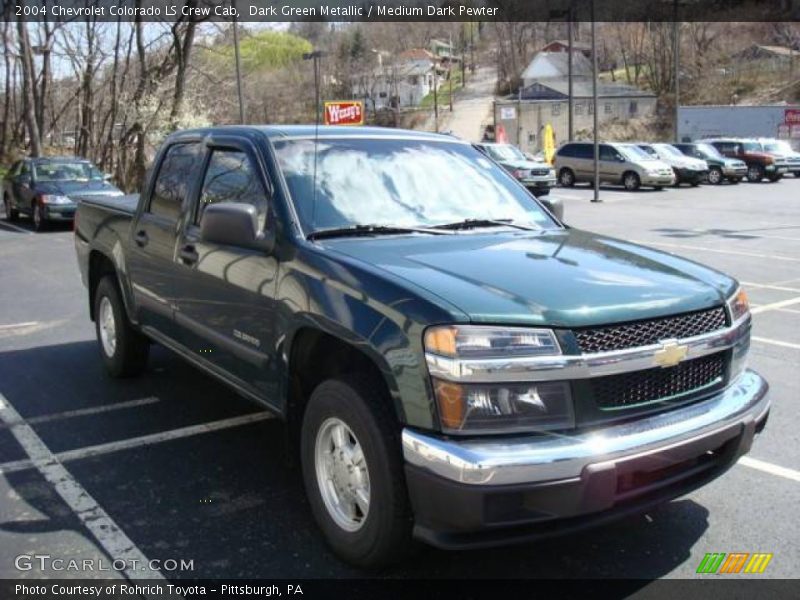 Dark Green Metallic / Medium Dark Pewter 2004 Chevrolet Colorado LS Crew Cab