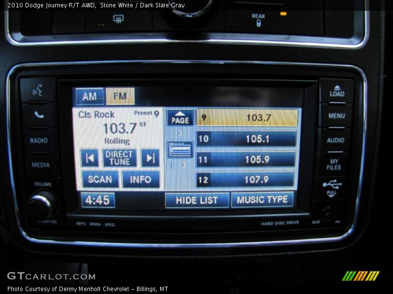 Controls of 2010 Journey R/T AWD