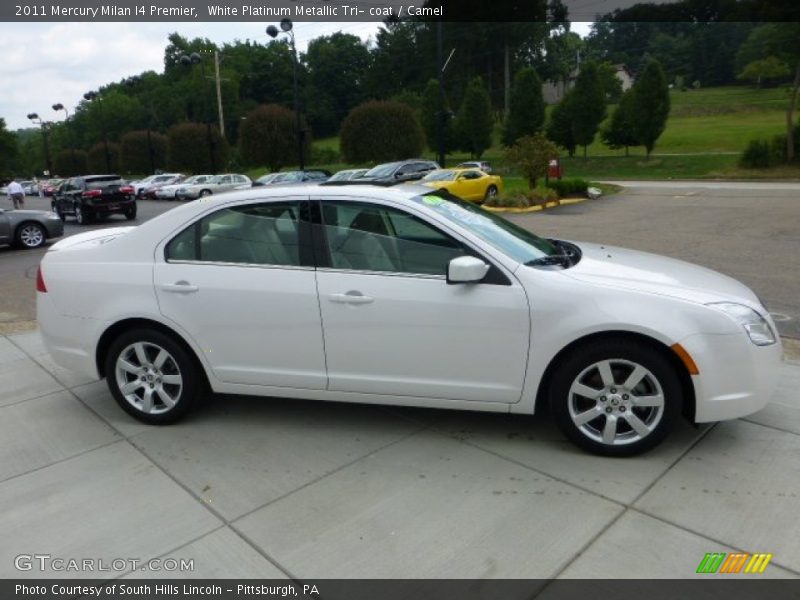 White Platinum Metallic Tri- coat / Camel 2011 Mercury Milan I4 Premier