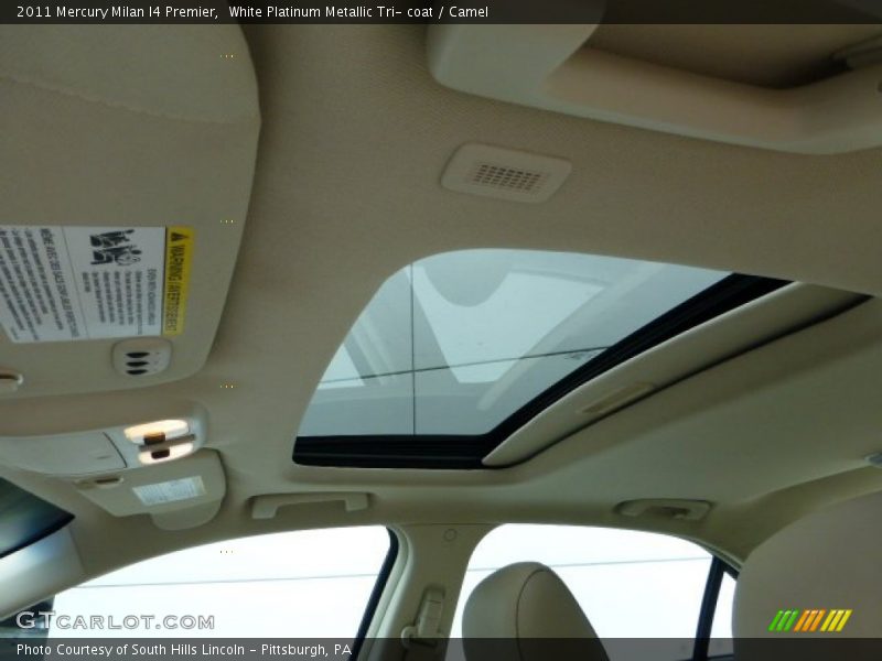 White Platinum Metallic Tri- coat / Camel 2011 Mercury Milan I4 Premier