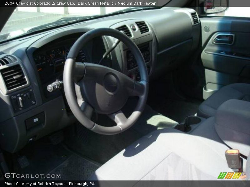 Dark Green Metallic / Medium Dark Pewter 2004 Chevrolet Colorado LS Crew Cab